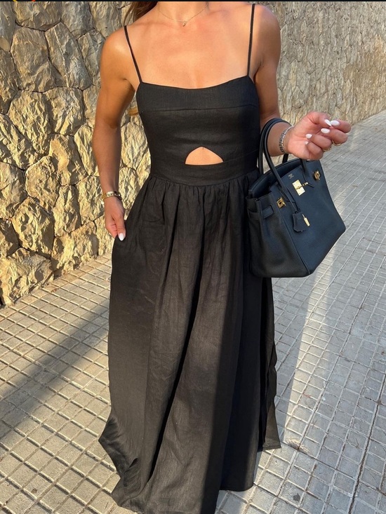 DISSH Dresses & Skirts - DISSH Harper Black Linen Dress